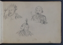 'Heads of Midas, Istvastchic and a man in a turban', inscr. 'Midas' and 'Istvastchic', St Petersburg Sketchbook, p. 7, The Hunterian