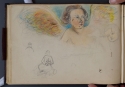 'Studies of a seated figure and a winged cherub', St Petersburg Sketchbook, p. 14, The Hunterian
