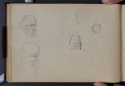 View a larger version of this image 'Studies of heads in profile and of a bearded old man', St Petersburg Sketchbook, p. 20, The Hunterian