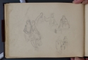 View a larger version of this image 'Robed figures before two men in armour', St Petersburg Sketchbook, p. 30, The Hunterian