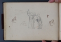 View a larger version of this image 'Robed figures, and studies of a woman', St Petersburg Sketchbook, p. 32, The Hunterian