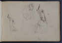 'Studies of figures including a woman stabbing herself', inscr. 'The Death of', St Petersburg Sketchbook, p. 41, The Hunterian