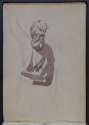 View a larger version of this image 'Torso of a bearded man in classical robes', St Petersburg Sketchbook, p. 49, The Hunterian