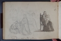 'Studies of Jesus Christ in the garden, and a Madonna and child', St Petersburg Sketchbook, p. 54, The Hunterian