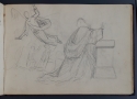 'Studies of an angel and praying man', St Petersburg Sketchbook, p. 55, The Hunterian