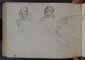 'Heads of bearded men and a woman', St Petersburg Sketchbook, p. 66, The Hunterian