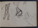 'Studies of boys playing hockey, and a hand', St Petersburg Sketchbook, p. 67, The Hunterian