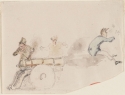 Man shot from a cannon, Fogg Art Museum, Harvard University, Cambridge, MA.