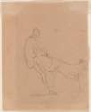 
                Man holding a dog's tail, Fogg Art Museum, Harvard University, Cambridge, MA.