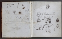 'Oriental head, chemistry experiments, &c', inside cover,  &  'Oriental figure, man
in a striped cap, &c', p. 1,  Cadet Colquitt's Mathematics notebook, The
Hunterian