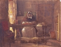 Monk reading, St Louis Art Museum