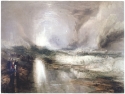View a larger version of this image Robert Carrick, after Turner's 'Rockets and blue lights (close at hand) to warn steam-boats of shoal water', chromolithograph, British Museum 1861,0608.155