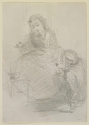 
                    Seated seamstress with male companion, Freer Gallery of Art