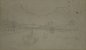 
                Boats sailing towards a suspension bridge, GUL NB10, p. 29