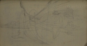 Figures in the bow of a boat on a river, GUL NB10, p. 40