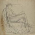 Study of a draped reclining woman