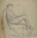 Study of a draped reclining woman, The Hunterian