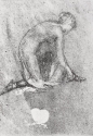 
                    r.: A female figure, photograph, Pennell 1908, vol. 1, f.p. 142