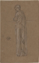 
                r.: Draped figure standing, Freer Gallery of Art