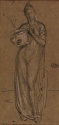 r.: A woman holding a potted plant, The Hunterian