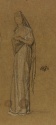 A woman with a scarf over her head, The Hunterian