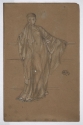 
                Draped figure at a railing, Freer Gallery of Art