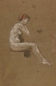 
                    A nude seated in right profile, The Hunterian