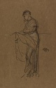 A woman leaning on a rail, The Hunterian