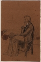 r: Portrait sketch of Thomas Carlyle, Freer Gallery of Art