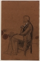 
                    r.: Portrait sketch of Thomas Carlyle, Freer Gallery of Art