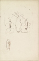 
                    Designs for the dining-room at Aubrey House: (b) vase in arched recess, British Museum