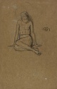 A nude seated on the floor, The Hunterian