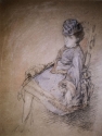 
                    Elinor Leyland seated, Private Collection