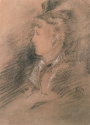 
                    Profile portrait of a young lady, Private Collection