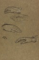 
                    Four studies of hands, The Hunterian