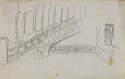 Sketch for hallway of 49 Princes Gate, The Hunterian