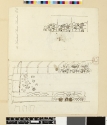 
                    Peacock designs; (a) feathers on panel; (b) plan of ceiling, British
Museum