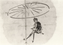 Whistler sitting under an umbrella Whistler sitting under an umbrella