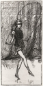 Sketch of 'Harmony in Yellow and Gold: The Gold Girl – Connie Gilchrist', Blackburn 1878