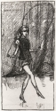 
                    Sketch of 'Harmony in Yellow and Gold: The Gold Girl – Connie Gilchrist', Blackburn 1878