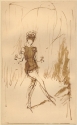 
                    Sketch of 'Harmony in Yellow and Gold: The Gold Girl – Connie Gilchrist' , British Museum