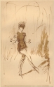 
                Sketch of 'Harmony in Yellow and Gold: The Gold Girl – Connie Gilchrist', British Museum