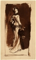 Sketch of 'Arrangement in Brown and Black: Portrait of Miss Rosa Corder, British Museum 