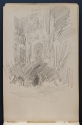 
                    Nocturne: Figures and a church, Sketchbook, p. 66, The Hunterian