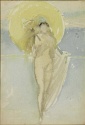 A nude girl with a parasol, The Hunterian