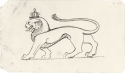 Crowned lion, Glasgow University Library
