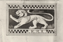 Design for a lion for the RBA, Glasgow University Library