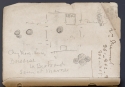 
                Scrolls and plan, Sketchbook, The Hunterian, inside front cover