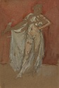 A dancing woman in a pink robe, The Hunterian