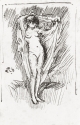 
                    Sketch of 'Harmony in Blue and Gold: The Little Blue Girl', Private Collection